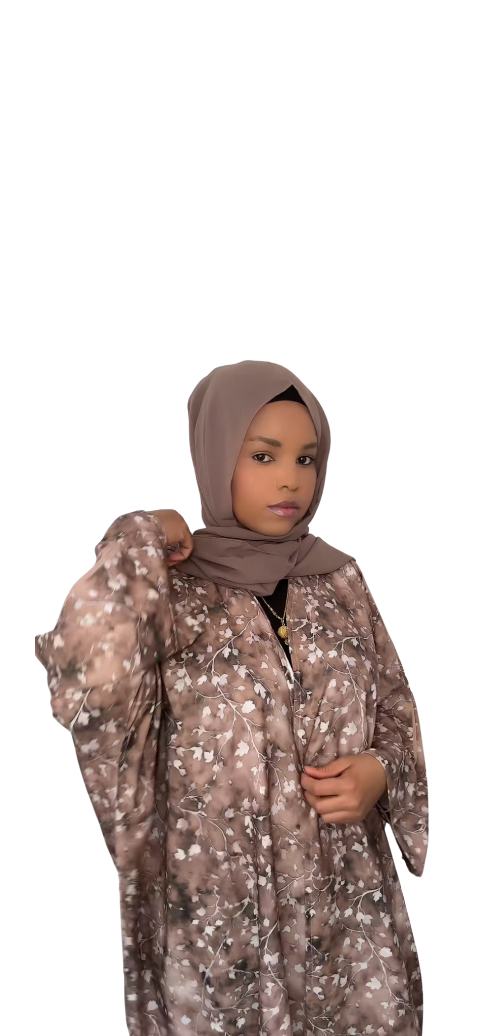 Kimono Abaya with scarf