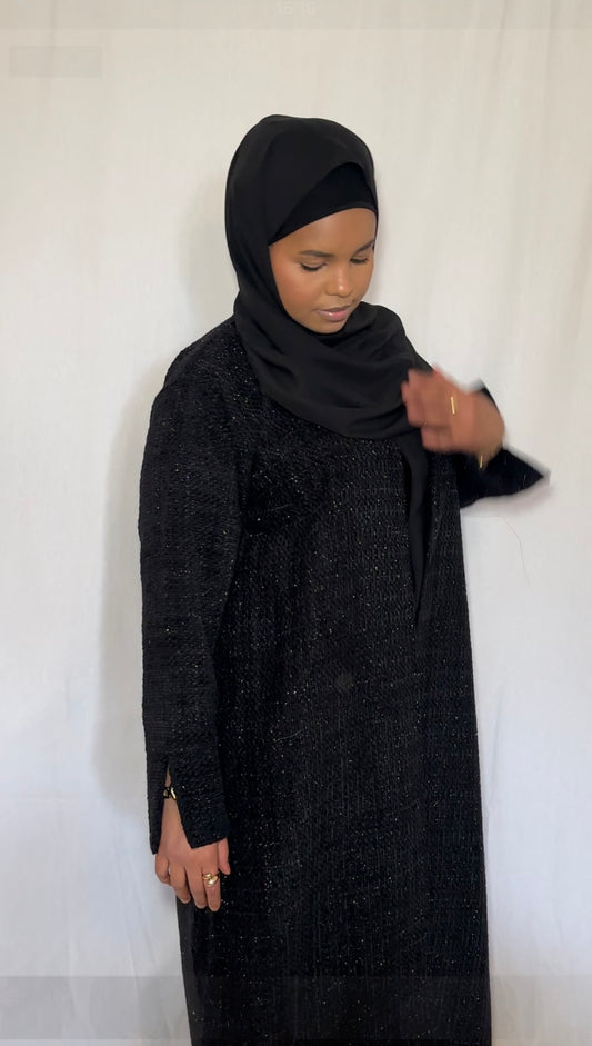 Black structured Abaya