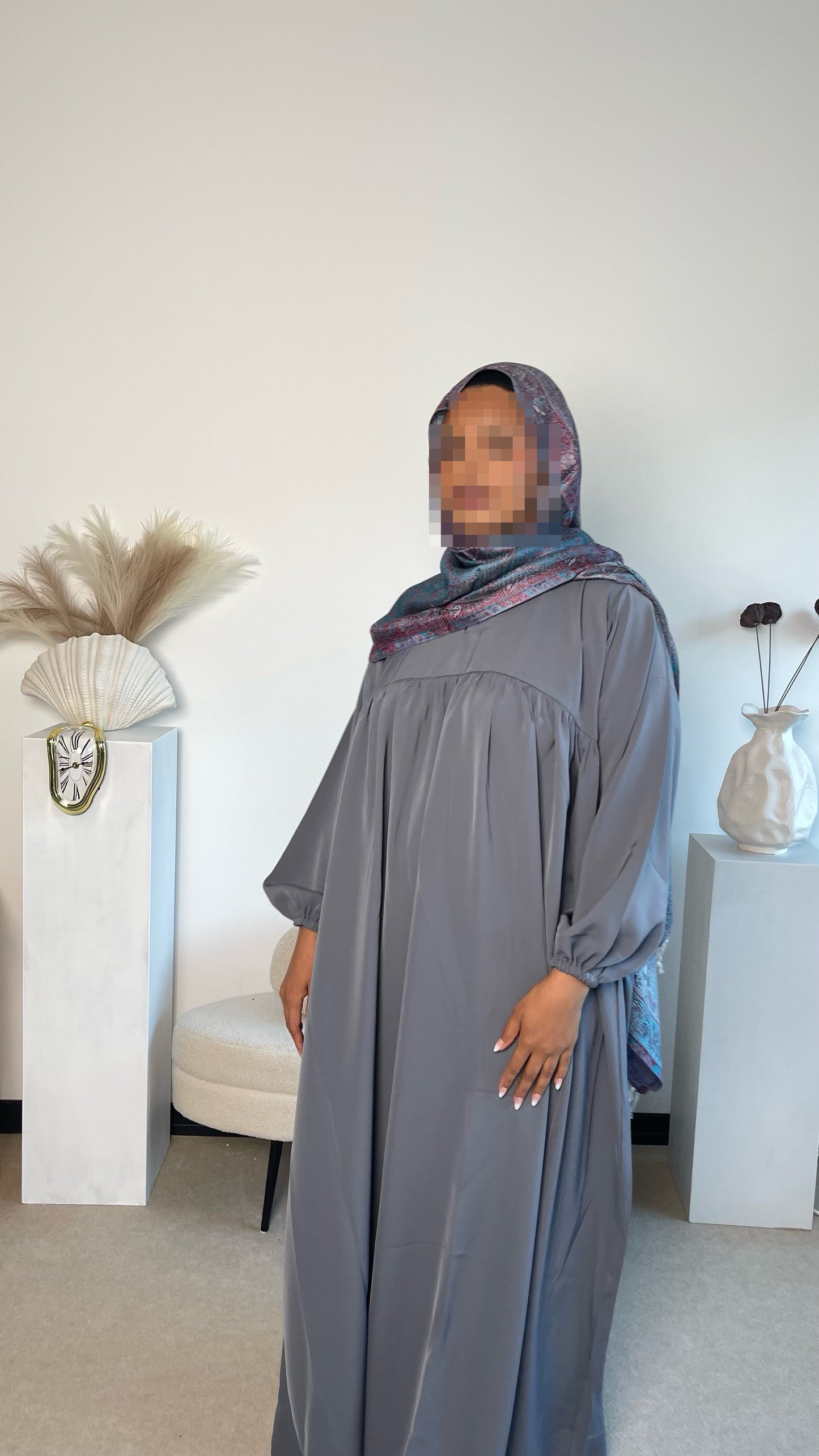 Gray Abaya Dress