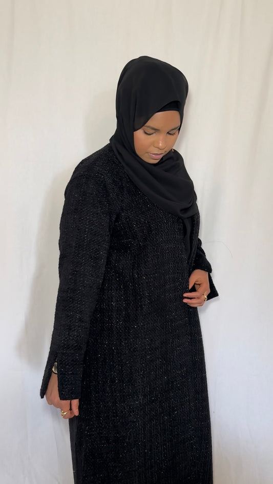 Black structured Abaya
